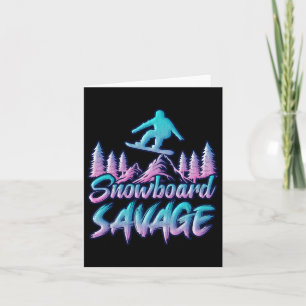 Tarjeta Snowboard Savage Gracioso Snowboardi