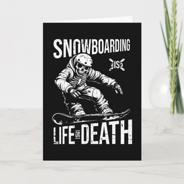Tarjeta Snowboard Skeleton Snowboarding - Winter Sports Sn (Anverso)