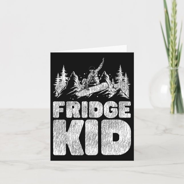 Tarjeta Snowboard Snowboard Fridge Kid (Anverso)