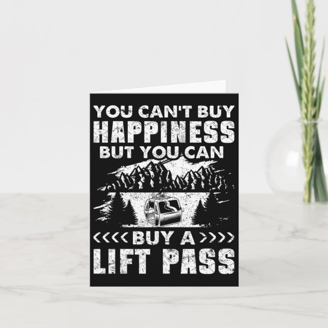 Tarjeta Snowboard Snowboard Ski Lift Vintage (Anverso)