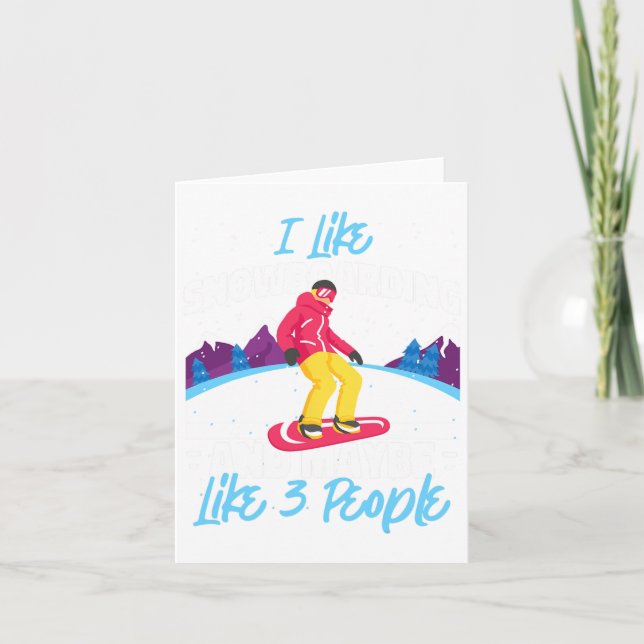 Tarjeta Snowboard Snowboard Snowboard Me Gusta Snowboard Y (Anverso)