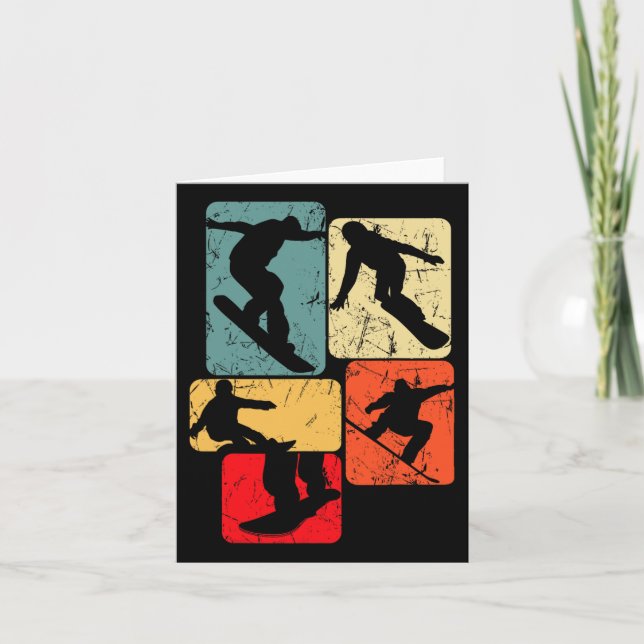 Tarjeta Snowboard Snowboard Snowboard Niños hombres (Anverso)