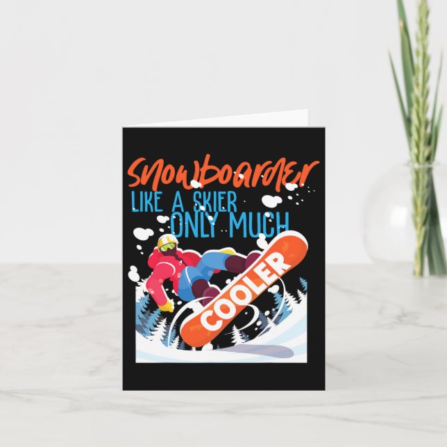 Tarjeta Snowboard Snowboard Snowboard Snowboard Como Un Es (Anverso)