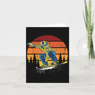 Tarjeta Snowboard Snowboard Snowboard Snowboarder Vintage 