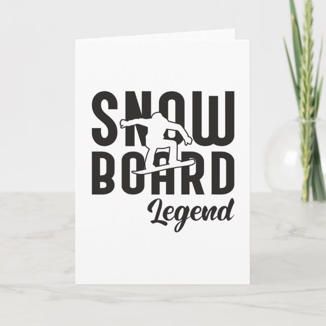 Tarjeta Snowboard Snowboard Snowboarder Idea divertida de  (Anverso)