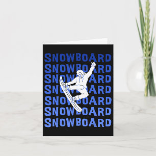 Tarjeta Snowboard Snowboarder Shredding Niños Deportes de 