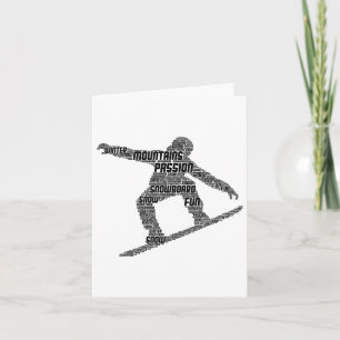 Tarjeta Snowboard Snowboarder Snowboard Niños Hombres