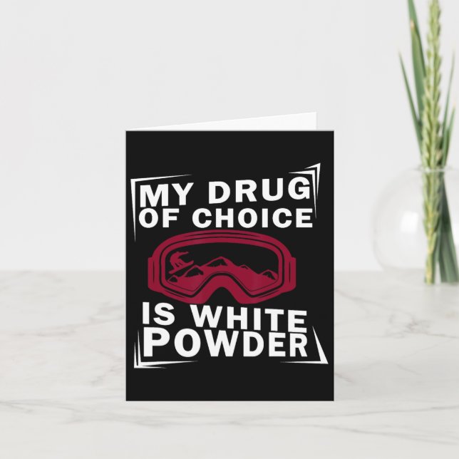 Tarjeta Snowboard Snowboarder Snowboarden Mi Medicina De C (Anverso)