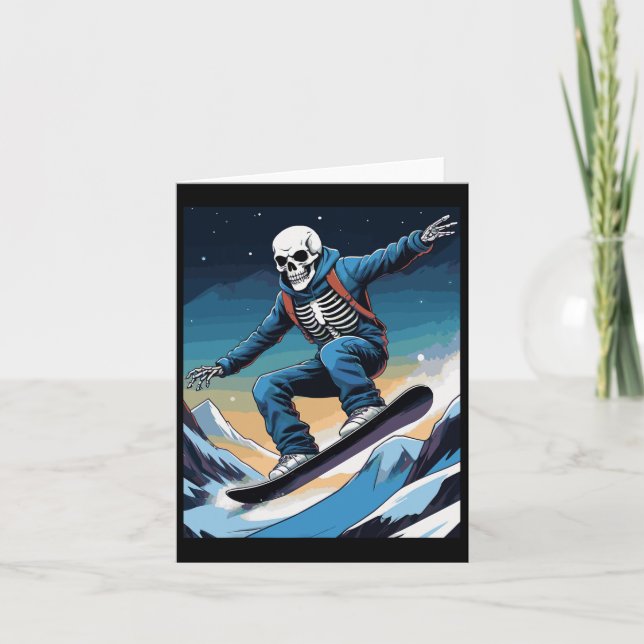Tarjeta Snowboard Streetwear Snowboard Skull Snowboarde (Anverso)