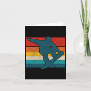 Tarjeta Snowboard Vintage Retro Snowboarder G