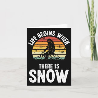 Tarjeta Snowboard Vintage Snow Skope Retro Snowboar