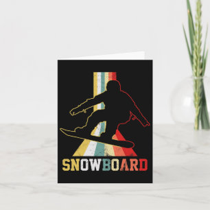 Tarjeta Snowboard Vintage Snowboarder