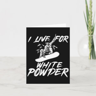 Tarjeta Snowboard Vivo Para Snowboarder S En Polvo Blanco