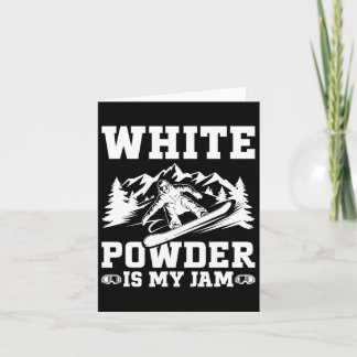 Tarjeta Snowboard White Powder Nieve Invierno Snowboard
