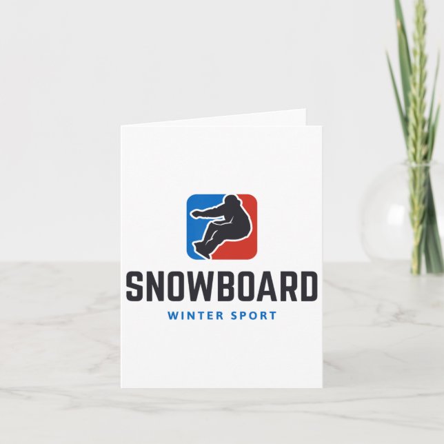 Tarjeta Snowboard Winter Sport Freestyle (Anverso)