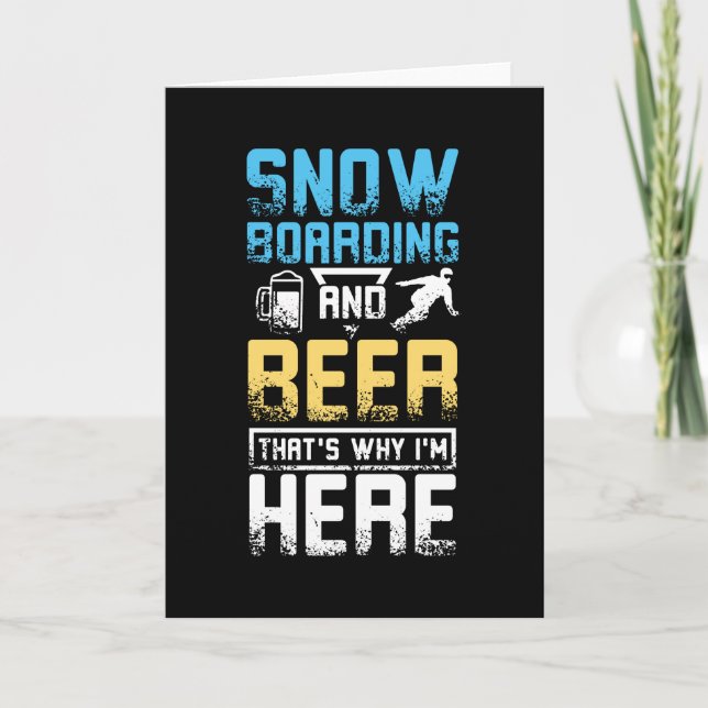 Tarjeta Snowboard Y Cerveza (Anverso)