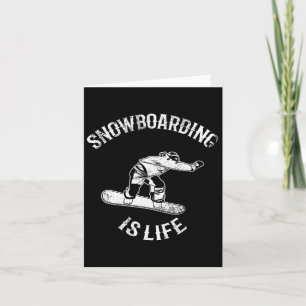 Tarjeta Snowboarder Cita Snowboard Alpine Snowboard