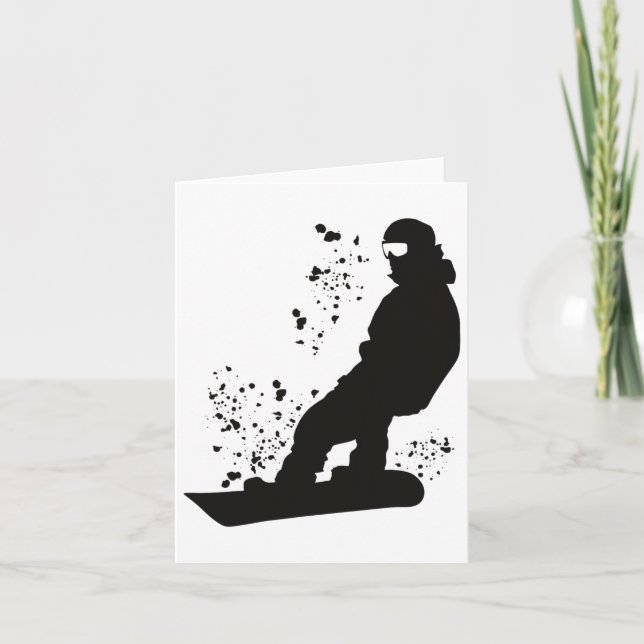 Tarjeta Snowboarder Colorful Snowboard 28 (Anverso)