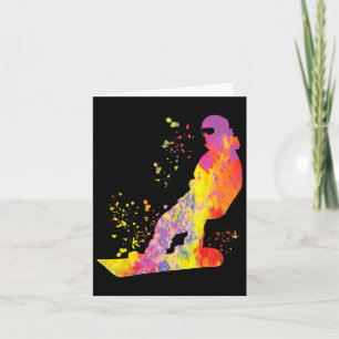 Tarjeta Snowboarder Colorful Snowboard 6