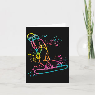 Tarjeta Snowboarder Colorful Snowboard Snowboard 16