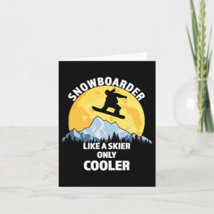 Tarjeta Snowboarder Como Un Esquiador Sólo Cooler - Grandi