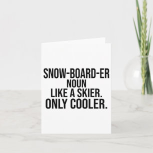 Tarjeta Snowboarder Definition Dictionary Funny Snowboardi