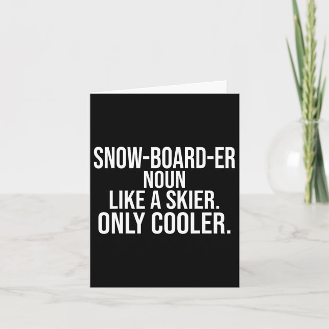 Tarjeta Snowboarder Definition Dictionary Funny Snowboardi (Anverso)