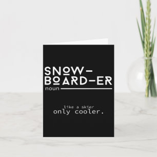 Tarjeta Snowboarder Definition Funny Snowboarding Winter S