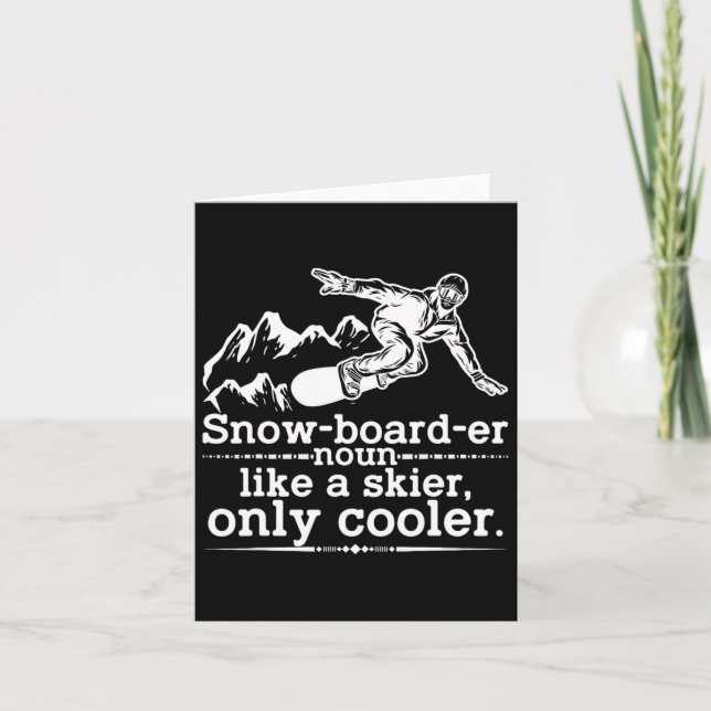 Tarjeta Snowboarder Definition Funny Snowboarding Winter S (Anverso)