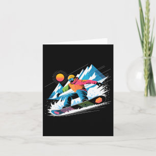 Tarjeta Snowboarder Explora El Amante Del Snowboard