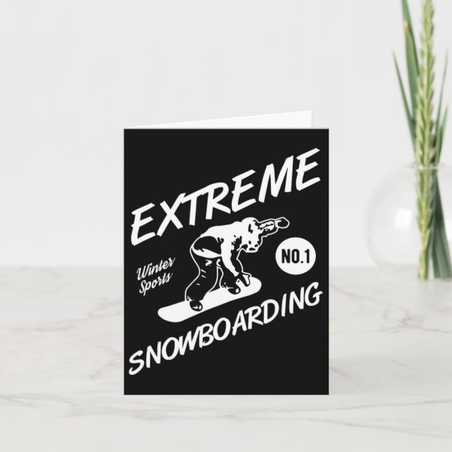 Tarjeta Snowboarder Extreme Snowboarding Sno Deportes De I (Anverso)