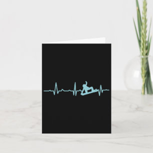 Tarjeta Snowboarder Heartbeat Snowboarding Esquí