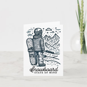 Tarjeta Snowboarder minimalista - Mountain Adventure Snowb