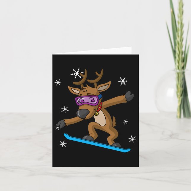 Tarjeta Snowboarder, reno, snowboarding Snowbo (Anverso)