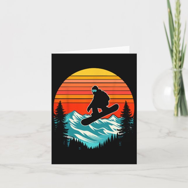 Tarjeta Snowboarder Retro Snowboard Snowboard Extreme S (Anverso)
