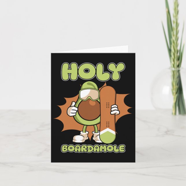 Tarjeta Snowboarder Snowboard - Snowboard Aguacate Santo (Anverso)