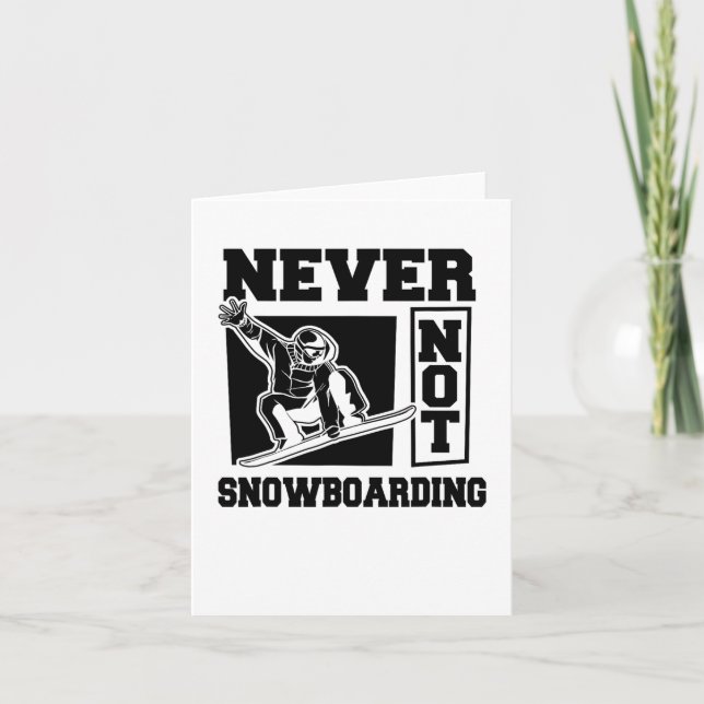 Tarjeta Snowboarder Snowboard - Snowboard Deportes de invi (Anverso)