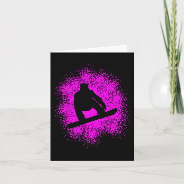 Tarjeta Snowboarder Snowboarding Mujeres (Anverso)
