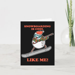 Tarjeta Snowboarder Snowman Snowboard Snowboard