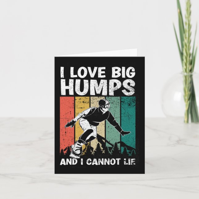 Tarjeta Snowboarder Sunset Vintage (Anverso)