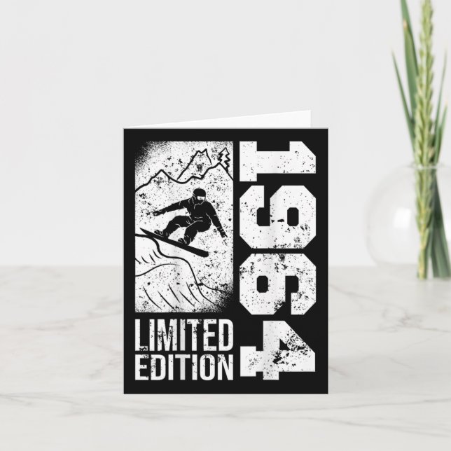 Tarjeta Snowboarder Vintage 1964 Birthday Snowboard Sno (Anverso)