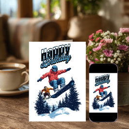 Tarjeta Snowboarding Birthday Cards