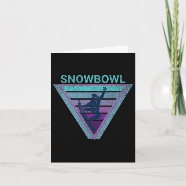 Tarjeta Snowbowling Sobre Snowboard En Snowboarde (Anverso)