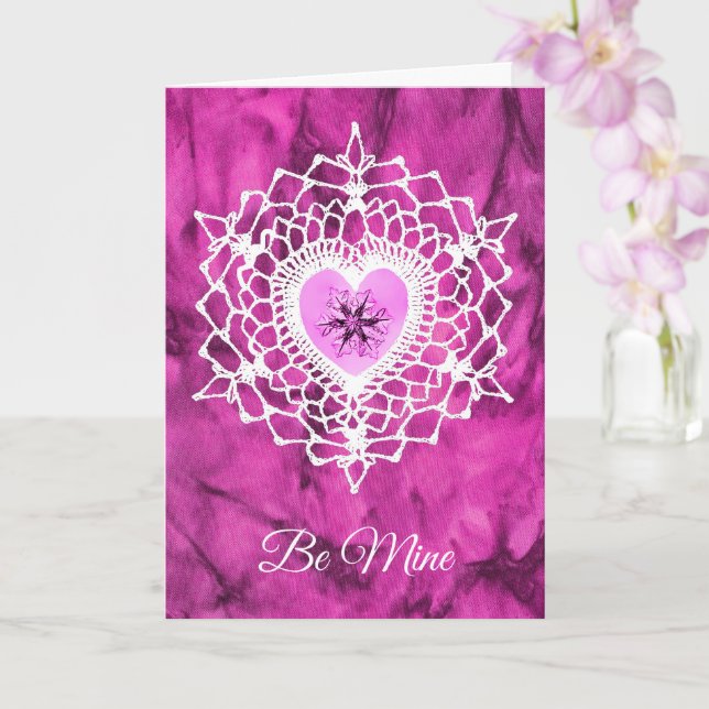 Tarjeta Snowcatcher Amore Heartflake Greeting Card (Orquídea)