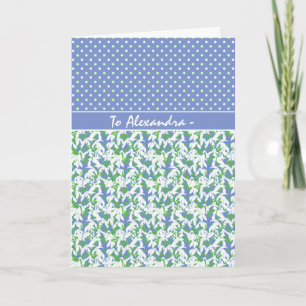 Tarjeta Snowdrop and Polka Dots January Birday Card