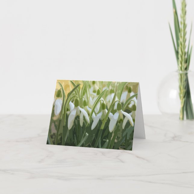 Tarjeta Snowdrop Blank Notecard (Anverso)