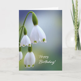 Tarjeta Snowdrop Happy Birday Card