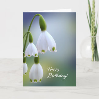 Tarjeta Snowdrop Happy Birday Card