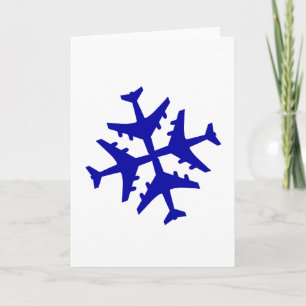 Tarjeta Snowflake de avión