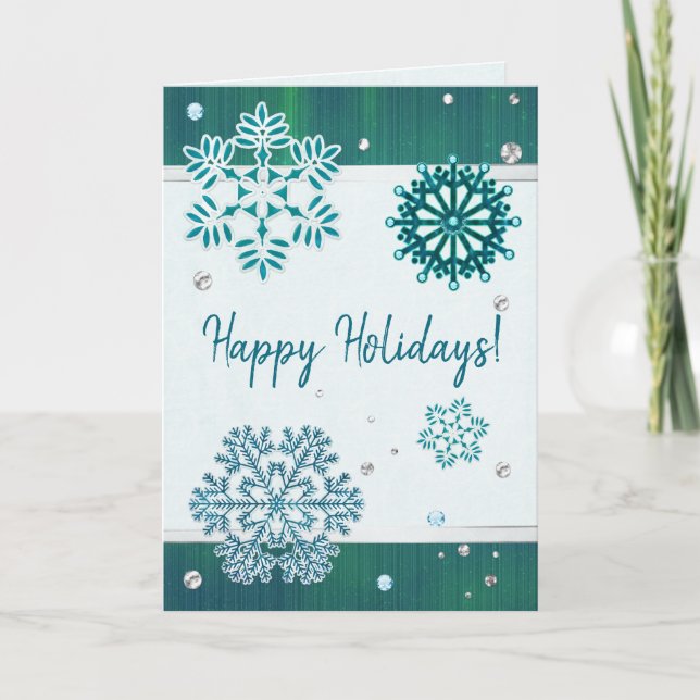 Tarjeta Snowflake Jeweld 3D BLANK (Anverso)